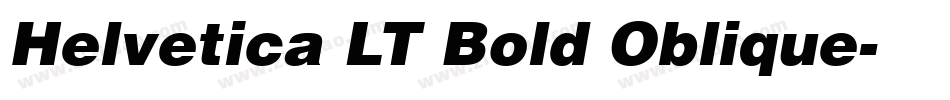 Helvetica LT Bold Oblique字体转换